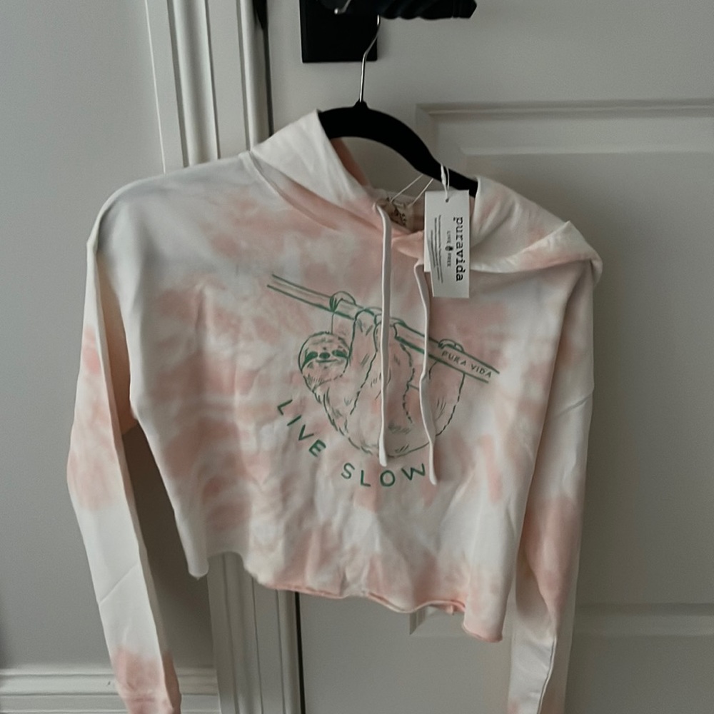 Puravida pink tie-sweatshirt